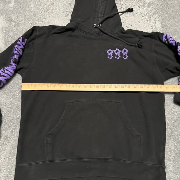 Juice WRLD 999 Club Already Dead Hoodie Sweatshirt Black Purple Mens Large - Picture 6 of 9